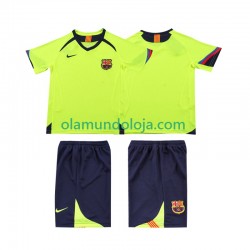 Camisola FC Barcelona 2005 Retro Criança Equipamento Segundo 2006 Manga Curta